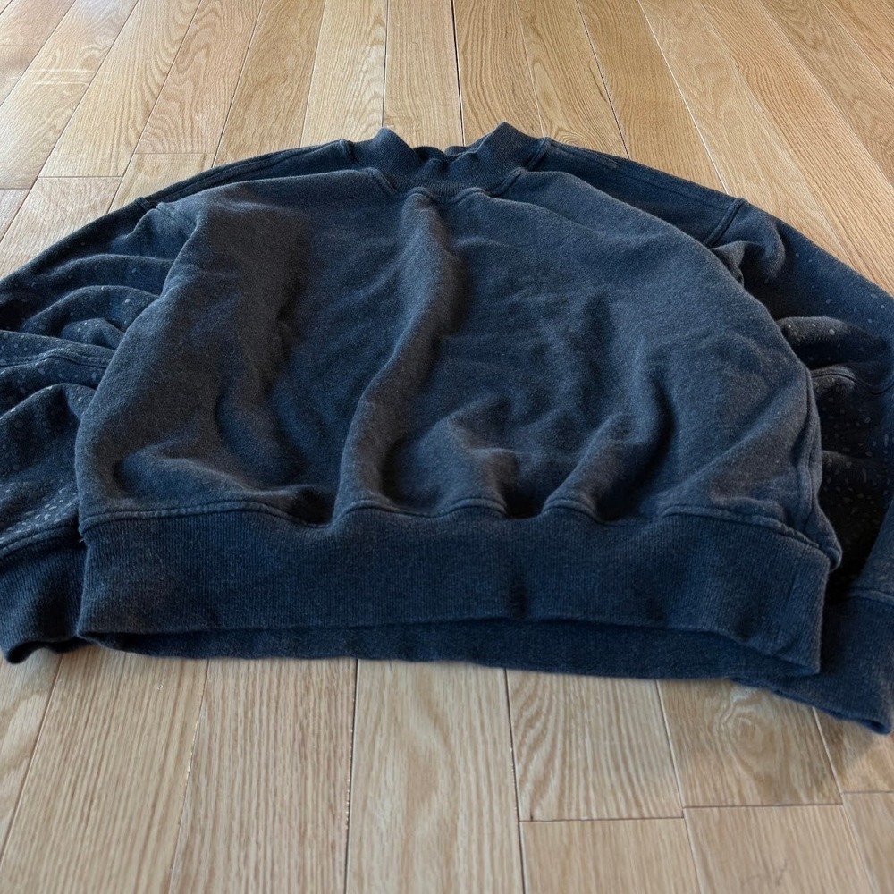 Lululemon x SoulCycle To The Beat Gray Grey Splatter Crewneck Womens Medium? - Picture 2 of 9